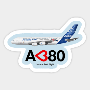 Airbus A380 - Love at First Flight Sticker